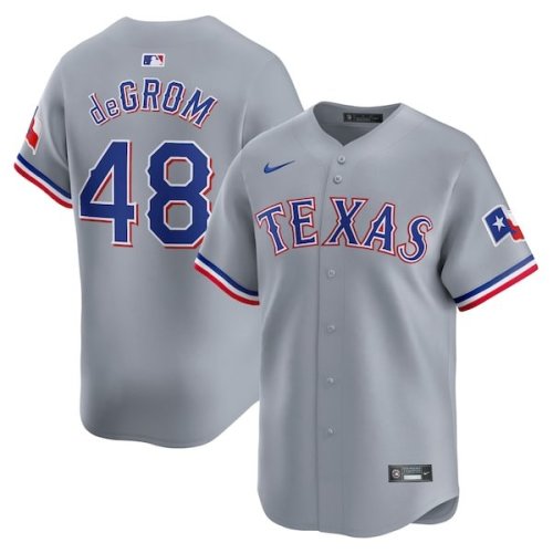 Jacob deGrom Texas Rangers Nike Away Limited Player Jersey - Gray/White