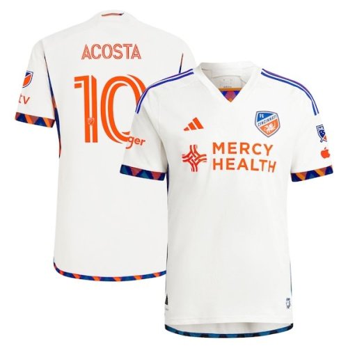 Luciano Acosta FC Cincinnati adidas 2024 The Canvas Kit Authentic Player Jersey - White
