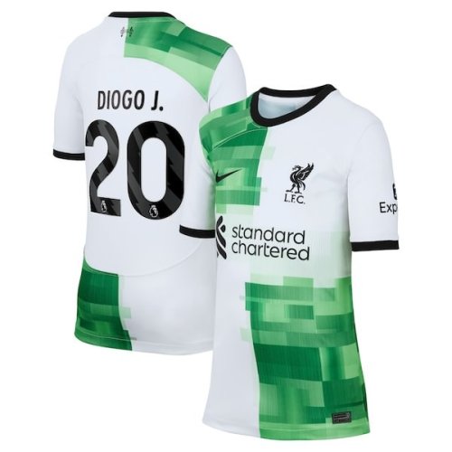 Diogo Jota Liverpool Nike Youth 2023/24 Away Replica Player Jersey - White