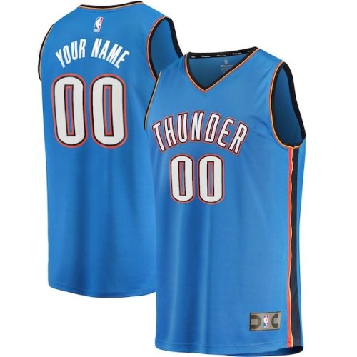 Oklahoma City Thunder Fanatics Branded Fast Break Custom Replica Jersey Blue - Icon Edition
