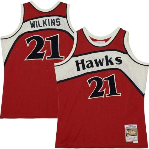 Dominique Wilkins Atlanta Hawks Mitchell & Ness 1986/87 Hardwood Classics Off-Court Swingman Jersey - Red