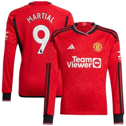 Anthony Martial Manchester United adidas 2023/24 Home Replica Long Sleeve Player Jersey - Red