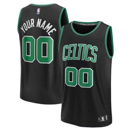 Boston Celtics Fanatics Branded Youth Fast Break Replica Custom Jersey - Statement Edition - Black