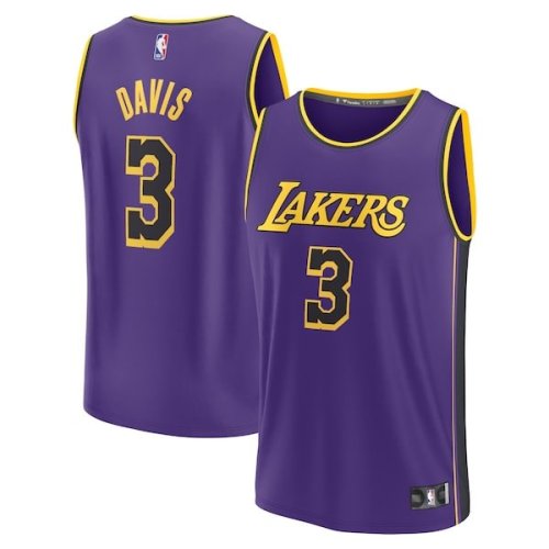 Anthony Davis Los Angeles Lakers Fanatics Branded Youth Fast Break Player Jersey - Statement Edition - Purple