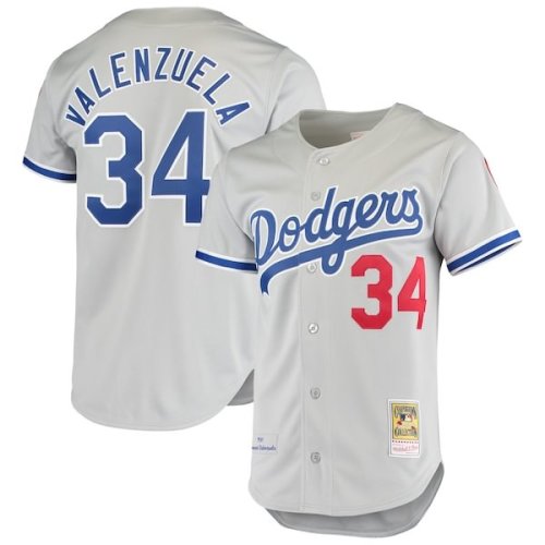 Fernando Valenzuela Los Angeles Dodgers Mitchell & Ness Road 1981 Cooperstown Collection Authentic Jersey - Gray