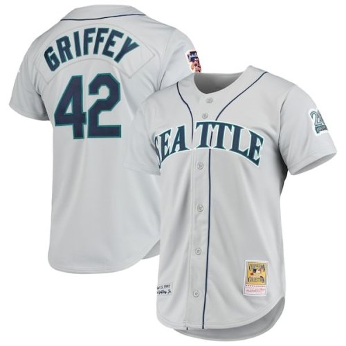 Ken Griffey Jr. Seattle Mariners Mitchell & Ness 20th Anniversary Cooperstown Collection Authentic Jersey - Gray