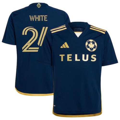 Brian White Vancouver Whitecaps FC adidas Youth 2024 The 50 Replica Player Jersey - Navy