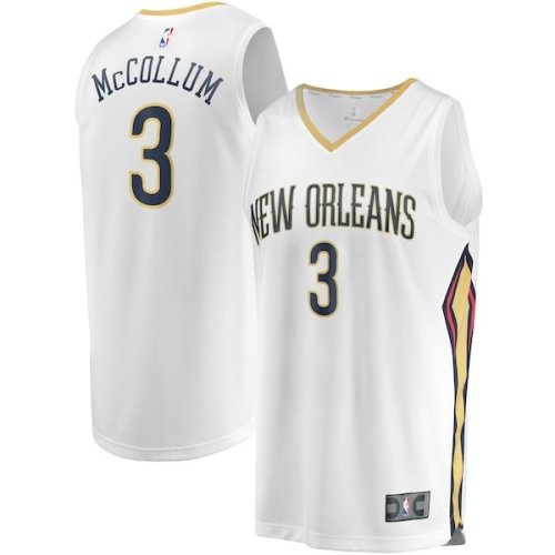 C.J. McCollum New Orleans Pelicans Fanatics Branded Fast Break Replica Jersey - Association Edition - White/Navy/Red
