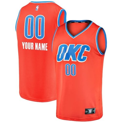 Oklahoma City Thunder Fanatics Branded Youth  Fast Break Replica Custom Jersey - Orange - Statement Edition