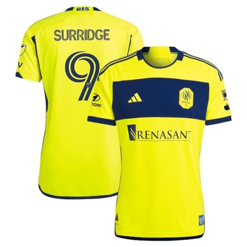 Sam Surridge Nashville SC adidas 2024 The 615 Kit Authentic Player Jersey - Yellow