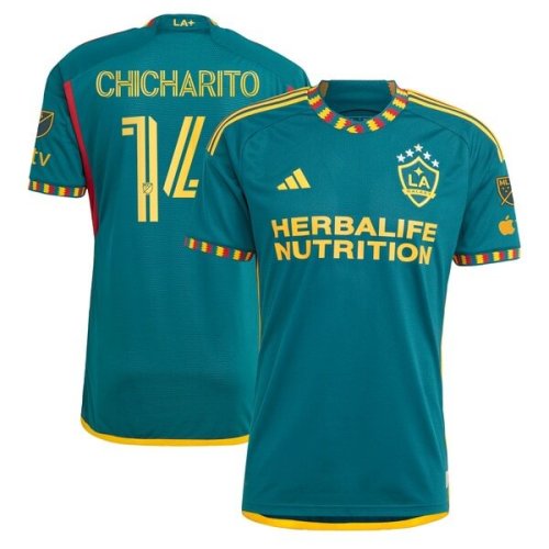 Chicharito LA Galaxy adidas 2024 LA Kit Authentic Player Jersey - Green