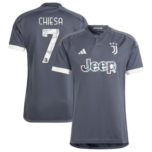 Federico Chiesa Juventus adidas 2023/24 Third Replica Player Jersey - Gray/Black/White