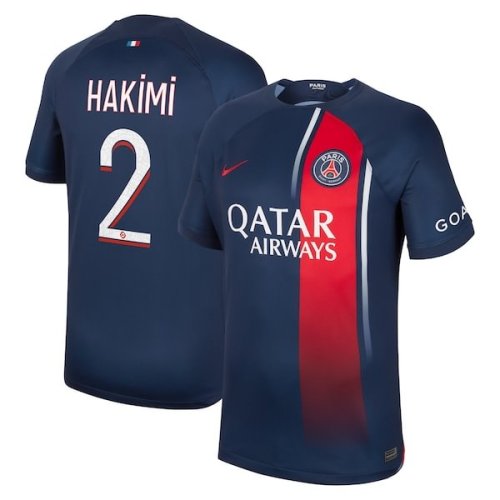 Achraf Hakimi Paris Saint-Germain Nike 2023/24 Home Replica Player Jersey - Navy