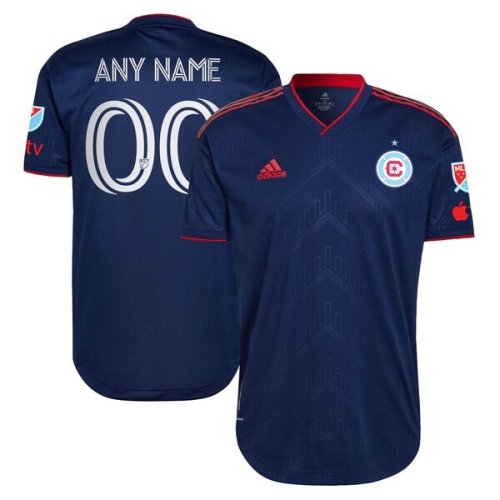 Chicago Fire adidas 2024 Water Tower Kit Authentic Custom Jersey - Blue