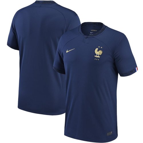 Custom France National Team Nike 2022/23 Home Authentic Blank Jersey - Navy