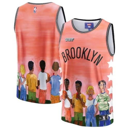 Brooklyn Nets NBA & KidSuper Studios by Fanatics Unisex Hometown Jersey - Coral