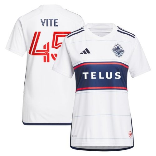 Pedro Vite Vancouver Whitecaps FC adidas Women's 2024 Bloodlines Replica Player Jersey - White
