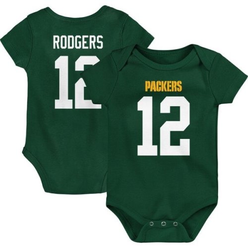 Aaron Rodgers Green Bay Packers Newborn & Infant Team Player Bodysuit - Green