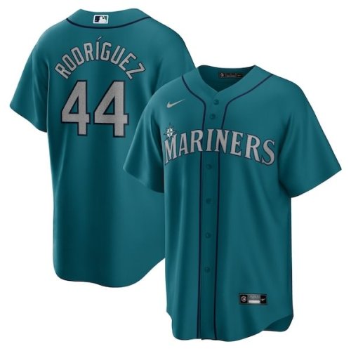 Julio Rodriguez Seattle Mariners Nike Official Replica Player Jersey - Aqua/Navy/White