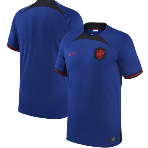 Custom Netherlands National Team Nike 2022/23 Away Authentic Blank Jersey - Blue
