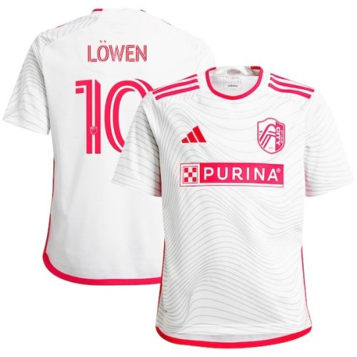 Eduard Löwen St. Louis City SC adidas Youth 2024 The Confluence Kit Replica Player Jersey - White
