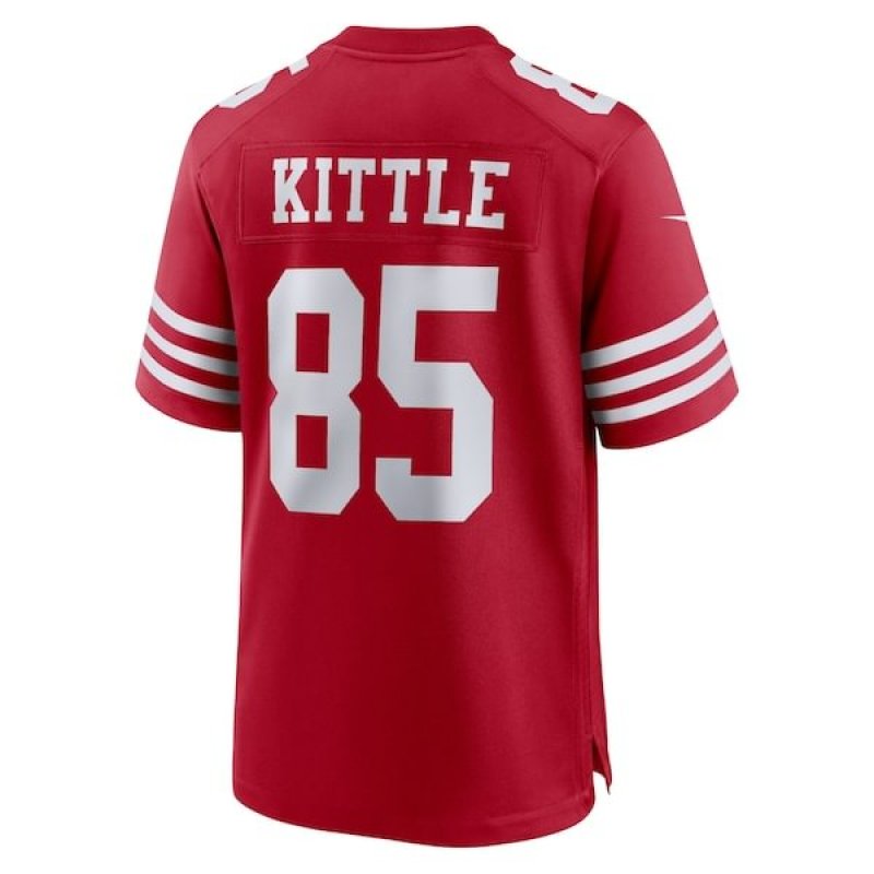 George Kittle San Francisco 49ers Nike Super Bowl LVIII Game Jersey - Scarlet