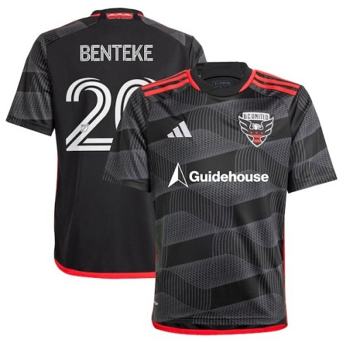 Christian Benteke D.C. United adidas Youth 2024 The Icon Kit Replica Player Jersey – Black
