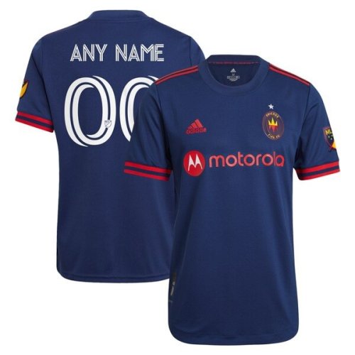 Chicago Fire adidas 2021 Primary Authentic Custom Jersey - Navy