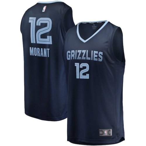 Ja Morant Memphis Grizzlies Fanatics Branded Replica Fast Break Jersey Navy - Icon Edition