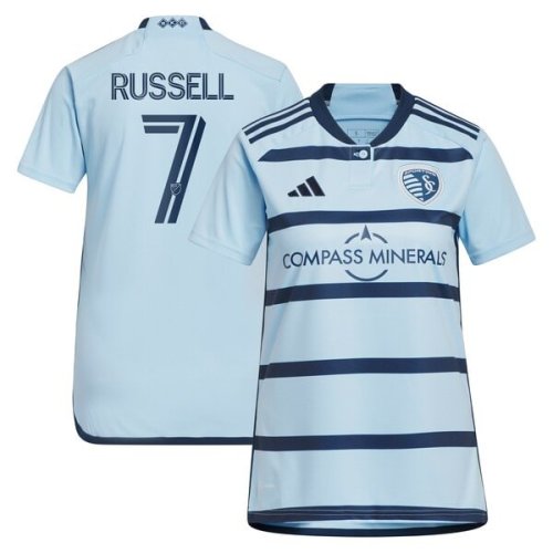 Johnny Russell Sporting Kansas City adidas Women's 2024 Hoops 4.0 Replica Player Jersey - Light Blue