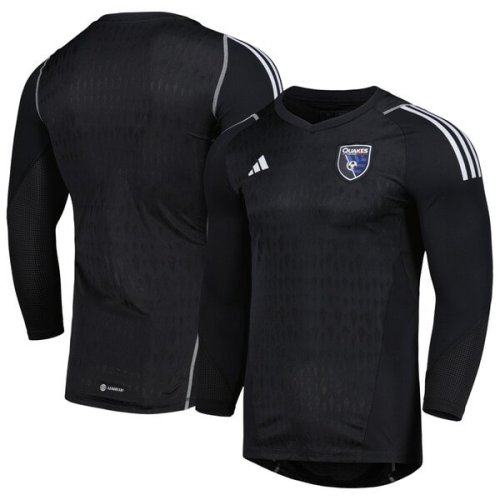 San Jose Earthquakes adidas 2024 Goalkeeper Long Sleeve Replica Jersey - Black