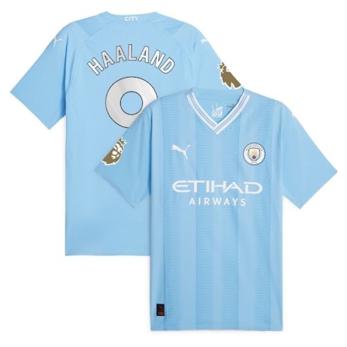 Erling Haaland Manchester City Puma 2023/24 Authentic Player Jersey - Sky Blue