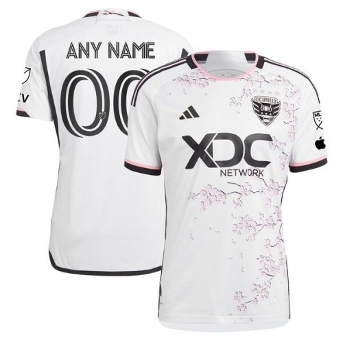 D.C. United adidas 2024 The Cherry Blossom Kit Authentic Custom Jersey - White