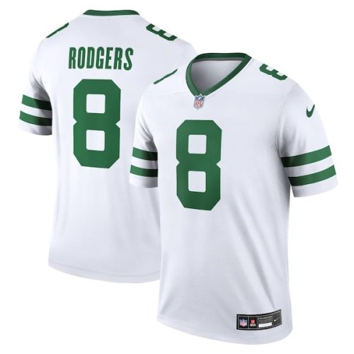 Aaron Rodgers New York Jets Nike Men's Alternate Legend Player Jersey - Spotlight White/Black/Green