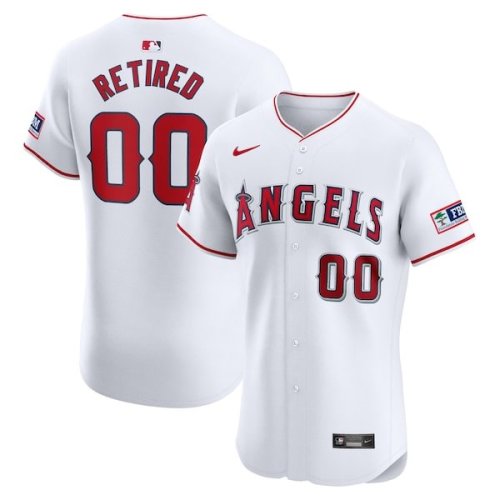 Los Angeles Angels Nike Home Elite Pick-A-Player Retired Roster Patch Jersey - White