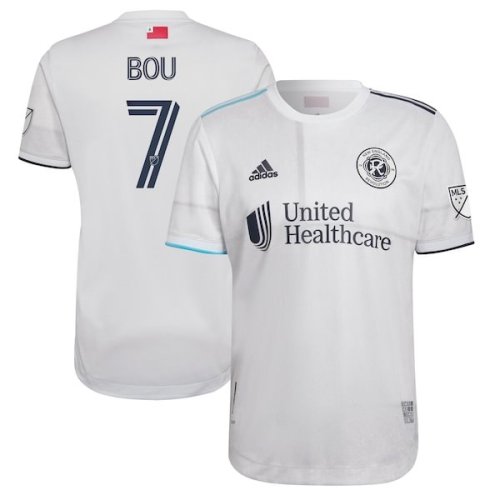 Gustavo Bou New England Revolution adidas 2022 The Fort Authentic Player Jersey - White