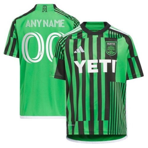 Austin FC adidas Youth 2024 Las Voces Kit Replica Custom Jersey - Green