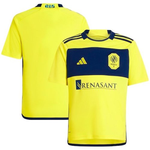 Nashville SC adidas Youth 2024 The 615 Kit Replica Jersey - Yellow