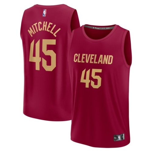 Donovan Mitchell Cleveland Cavaliers Fanatics Branded Fast Break Replica Jersey - Icon Edition - Wine