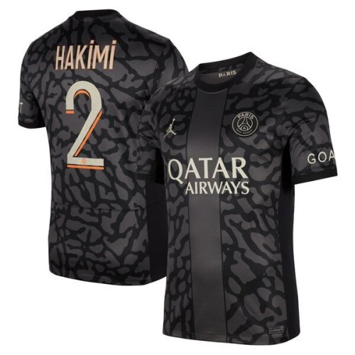 Achraf Hakimi Paris Saint-Germain Jordan Brand 2023/24 Third Stadium Replica Player Jersey - Anthracite/Tan/White