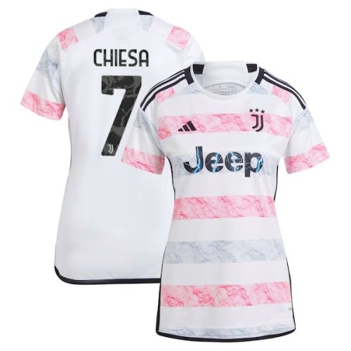 Federico Chiesa Juventus adidas Women's 2023/24 Away Replica Jersey - White