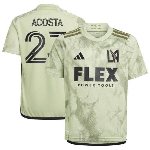 Kellyn Acosta LAFC adidas Youth 2024 Smokescreen Replica Player Jersey - Green