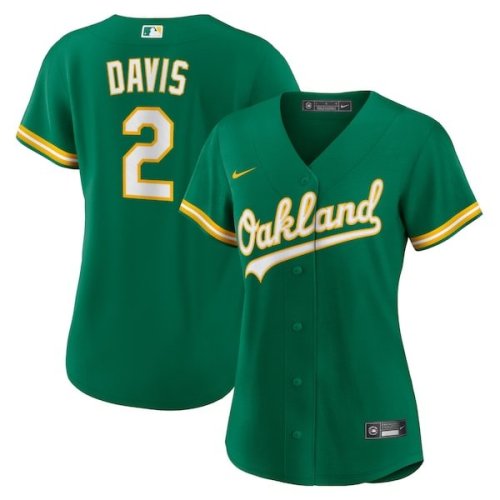 Khris Davis Oakland Athletics Nike Women's Alternate Replica Player Jersey - Green/White