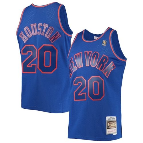 Allan Houston New York Knicks Mitchell & Ness 1996/97 Throwback Dark Swingman Jersey - Blue