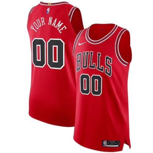 Chicago Bulls Nike Authentic Custom Jersey Red - Icon Edition