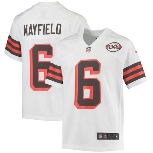 Baker Mayfield Cleveland Browns Nike Youth 1946 Collection Alternate Game Jersey - White/Brown