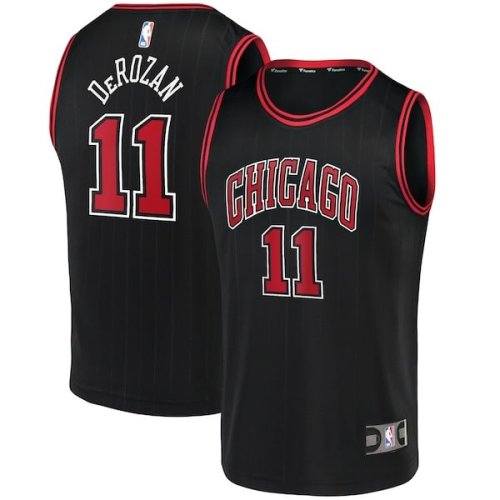 DeMar DeRozan Chicago Bulls Fanatics Branded Fast Break Replica Player Jersey - Statement Edition - Black