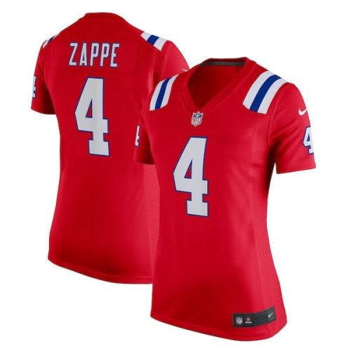 Bailey Zappe New England Patriots Nike Women's Alternate Game Player Jersey - Red/Navy/White