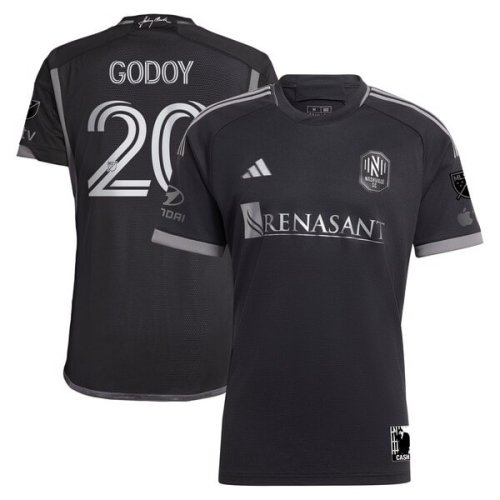 Anibal Godoy Nashville SC adidas 2024 Man In Black Kit Authentic Player Jersey - Black