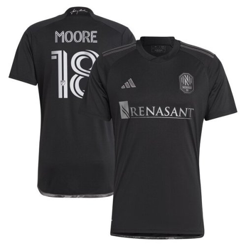 Shaq Moore Nashville SC adidas 2024 Man In Black Kit Replica Player Jersey - Black